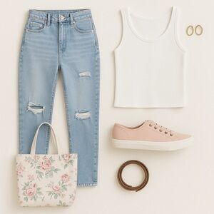 NWT Anthropologie 25 pilcro Ultra high rise slim ankle jeans 320 light blue -